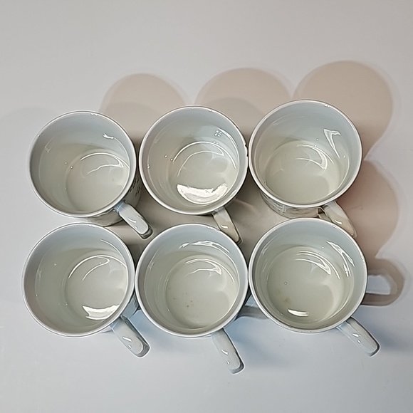 S/6 Vintage J & G Meakin England Floral Forget Me Not Green Teacups, As-is - Picture 3 of 16